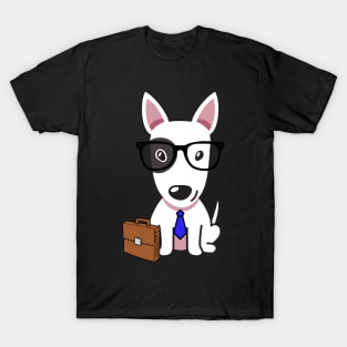 Funny bull terrier is on the way to work T-Shirt